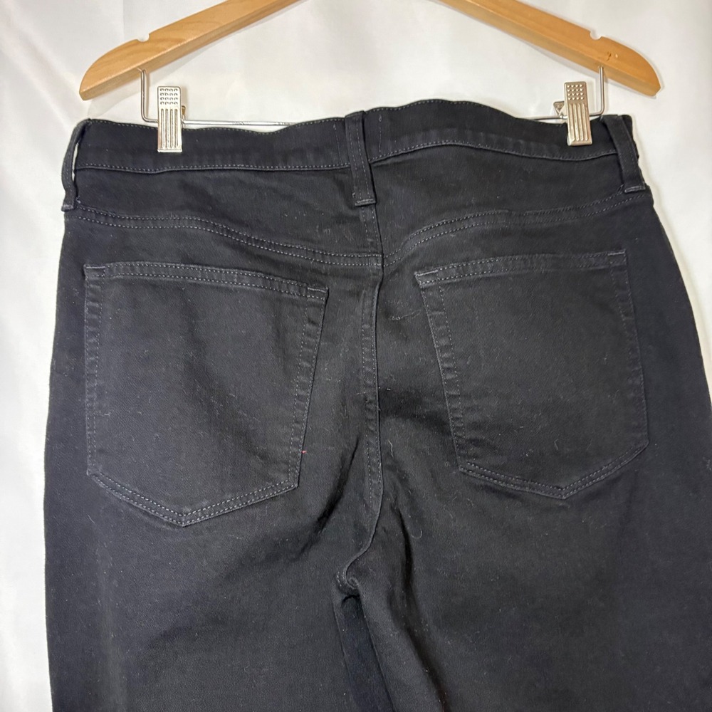 J.Crew Re-Imagined Mid-Rise Flare Crop Jeans Black Size 31 Stretch Denim - Picture 8 of 8